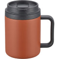 Mokfi Handled Flip-Sip Double-Wall Travel Mug 18 oz Terracotta Charcoal - Product view
